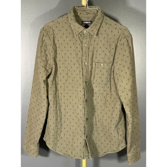 EXPRESS CASUAL BUTTON DOWN MENS SMALL - Picture 1 of 7